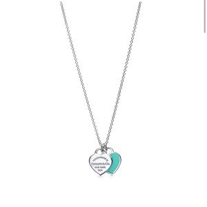 Return To Tiffany Blue Mini Double Heart Tag Pendant & Heart Tag Stud Earrings